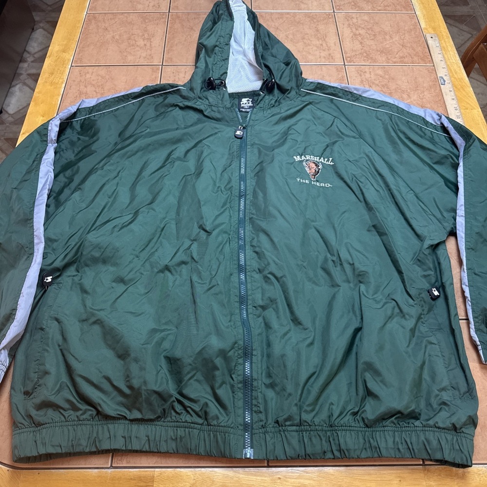 Vintage Marshall University Thundering Herd Starter Jacket Windbreaker Lined‎ XL